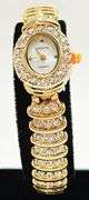 Ladies Geneva & Gemstone Watch, 18kt Yellow Gold Plated