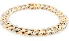 What an Incredible 0.75ctw Single Cut Diamond Link Bracelet in 14K