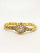 Ladies Geneva & Gemstone Watch, 18kt Yellow Gold Plated