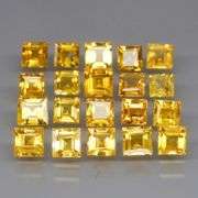 Fantastic 4.44ct square cut yellow Sapphire set