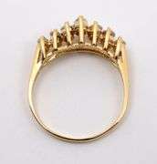 Flashy Marquise Diamond Pyramid Ring