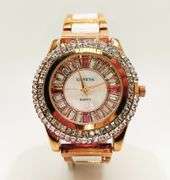 Gorgeous Ceramic and Gemstone Geneva Watch