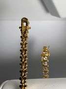 14 Kt Yellow Gold Plated Lab Simulated Diamond Tennis Bracelet