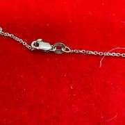 BEAUTIFUL 14KT SOLID WHITE GOLD AND DIAMOND PENDANT NECKLACE- CERTIFIED!