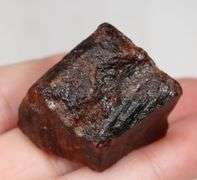 Unheated 161ct collectors uncut Hessonite Garnet