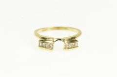 14K Yellow Gold 0.25 Ctw Princess Diamond Wedding Wrap Band Ring