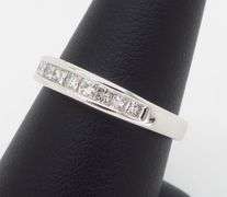 Channel Set Diamond Band in 14k White Gold