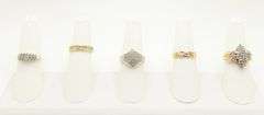 5 Stunning 14k Yellow & White Gold Rings!