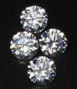 GROUP LOT OF 4X MATCHING ROUND CUT NATURAL DIAMONDS- D/E COLOR! VVS1 IN CLARITY- 1.25 CARATS