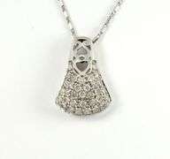White Gold Diamond Cluster Pendant