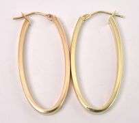 Magnificent Gold Hoop Earrings In 14K Yellow Gold