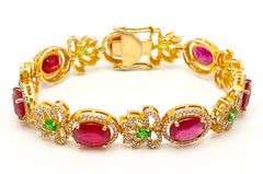 RUBY, EMERALD, & DIAMOND BRACELET