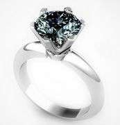 Beautiful 4.5 Ct Ice Blue Green Moissanite Ring