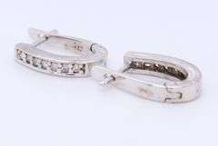 Brilliant White Gold Diamond Hoop Earrings