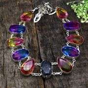 Huge Lab Made Watermelon Tourmaline Necklace