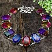 Gorgeous Multi Color Lab Ametrine Necklace.