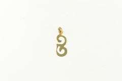 14K Yellow Gold G Cursive Monogram Name Initial Charm/Pendant