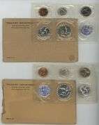 Gem 1955 & 1956 US Proof Sets in the original Flat Pack envelopes