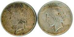 2 Different Peace Silver Dollars: 1923 & 1924