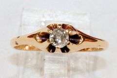 sparkling Diamond Soliitare in 14k