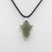 Natural 24.5 Ct Hand Carved Jadeite Angel Pendant