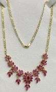 30.0 CARAT NATURAL RUBY PRECIOUS GEMSTONE NECKLACE IN 14KT SOLID YELLOW GOLD