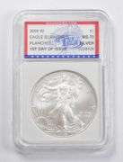 2008-W American Silver Burnished Eagle Planchet FDOI