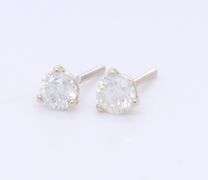 Elegant White Gold 0.52ctw Diamond Stud Earrings