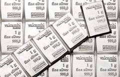 GROUP LOT OF 100x 1 gram Silver Valcambi Bar (From the Combibar)