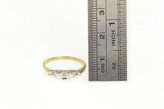 14K Yellow Gold 1950's Classic Two Tone Wedding Band Ring