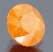 Eye catching 3.14ct bright orange Garnet solitaire