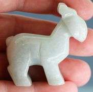 Adorable 199.80ct Jade goat carving