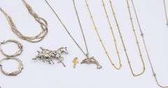 Group Lot of Vintage 925 Sterling Silver Miscellaneous Jewelry