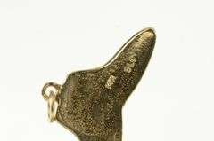 14K Yellow Gold Red Enamel Purple Hat Vintage Charm/Pendant