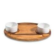 Tray with 2 Ceramic Bowls and Lids