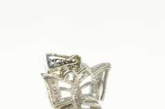10K White Gold Diamond Butterfly Change Symbol Vintage Pendant