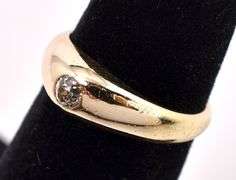 Gorgeous Diamond Dome Ring In 14K Yellow Gold
