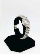 Ladies Geneva & Gemstone Watch, 18kt White Gold Plated