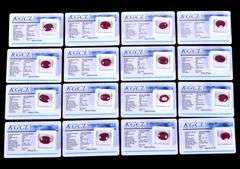 GROUP LOT OF 16 CERTIFIED NATURAL RUBY LOOSE GEMSTONES- 175.0+CARATS!