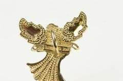 10K Yellow Gold Guardian Angel Black Hills Leaf Protection Pendant