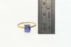 14K Yellow Gold Oval Syn. Star Sapphire Vintage Statement Ring