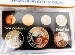 2 New Zealand Proof Coin Sets with .925 Dollars