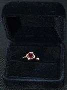 14 Kt Rose Gold Plated Lab Created Red Ruby Ring