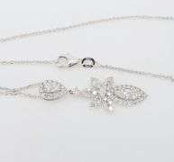 Incredibly Intricate Diamond Pendant Necklace made in 18k White Gold