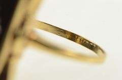 10K Yellow Gold Black Onyx Diamond Overlay Statement Ring