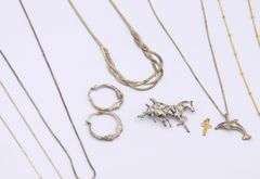 Group Lot of Vintage 925 Sterling Silver Miscellaneous Jewelry