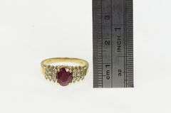 14K Yellow Gold 1.70 Ctw LeVian Ruby Diamond Engagement Ring