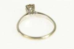 14K White Gold 1940's 0.23 Ct Diamond Solitaire Engagement Ring