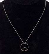 Circle Pendant Necklace In Sterling Silver