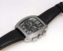 Men’s Chronograph limited edition with 188 natural diamonds Leather Strap Officina Del Tempo Italy